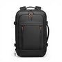 Sac à dos Kings Travel Pack noir antivol à compression, fermetures orange