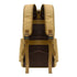 Sac à dos de voyage en toile beige avec bretelles rembourrées et panneau dorsal en mesh