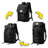 Sac à dos de voyage pour homme noir avec rabat ajustable et option roll-top