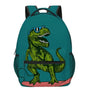Sac à dos dinosaure maternelle avec graphique de dinosaure skateboard en teal