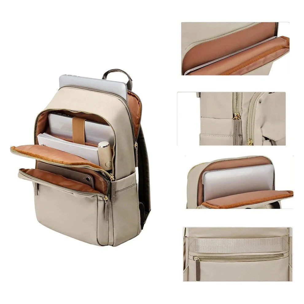 JOST Sac à dos crème en cuir pour femme - Vika 3-Way-Bag Porcelain JOST Sac à dos crème en cuir pour femme - Vika 3-Way-Bag Porcelain