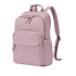 Sac à dos d’université femme rose clair en nylon avec zips dorés et bretelles rembourrées