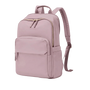 Sac à dos d’université femme rose clair en nylon avec zips dorés et bretelles rembourrées