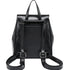 Sac à dos en cuir de vachette en cuir verni noir avec poignées et bretelles ajustables