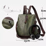 Sac à dos en cuir femme tendance vert faux avec port casque et bandoulière détachable