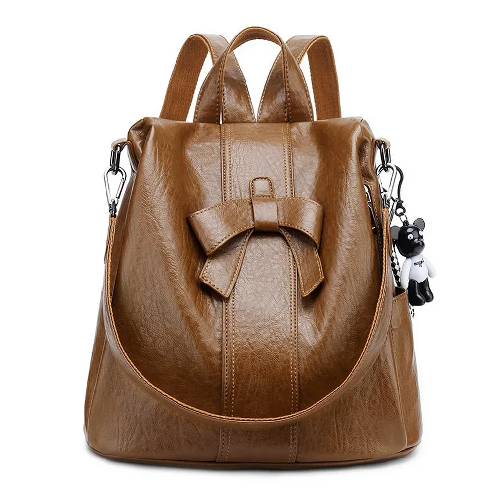 Sac à dos en cuir nœud papillon