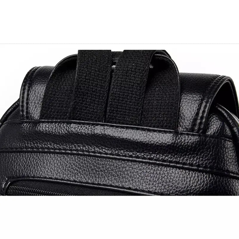 Sac à dos en cuir noir pour femme