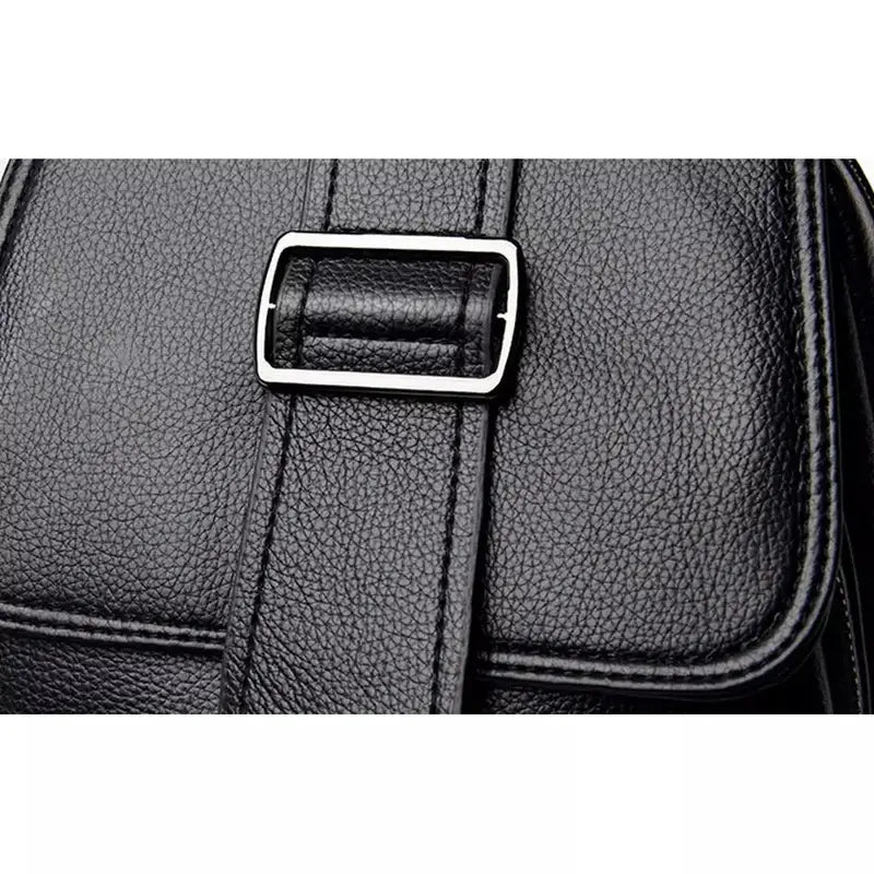 Sac à dos en cuir noir pour femme