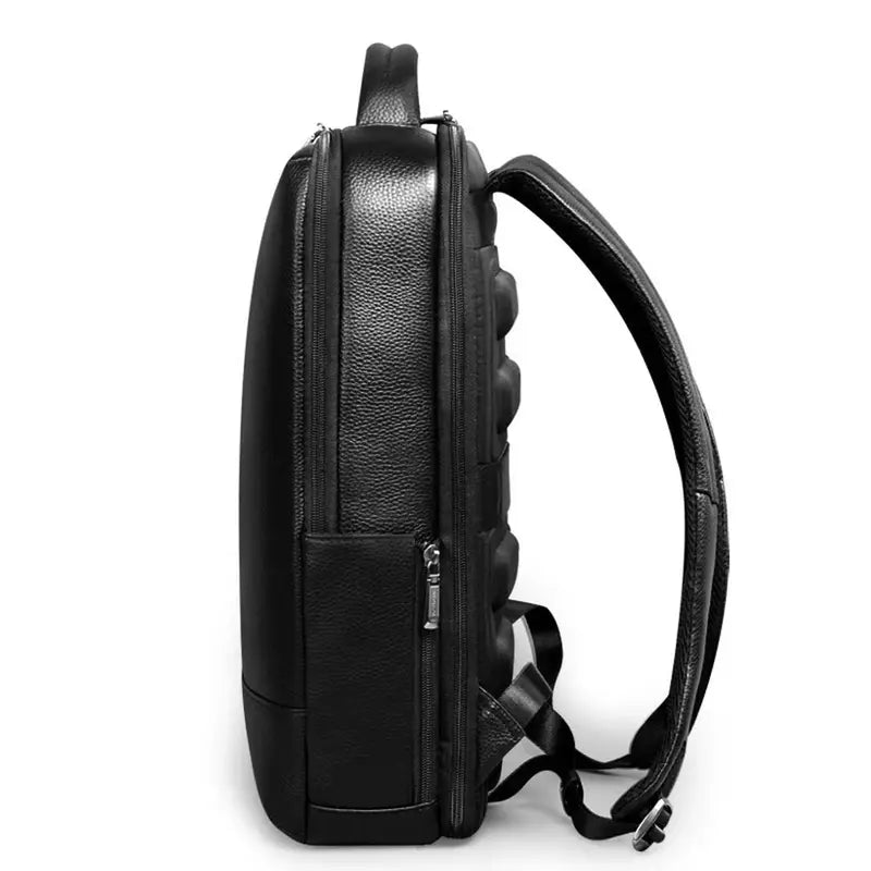 Sac à dos en cuir noir véritable