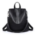 Sac à dos en cuir pour femme original avec cuir noir et bretelles convertibles