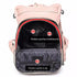 Sac à dos en cuir pour femme original ouvert pink avec poches internes élégantes
