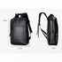 Sac à dos en cuir pour homme avec vue de face et de côté montrant les dimensions
