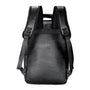 Sac à dos en cuir noir pour homme avec bretelles ajustables