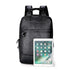 Sac à dos en cuir pour homme noir avec une tablette devant