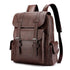 Sac à dos en cuir pour ordinateur avec fermeture à boucle et poches latérales