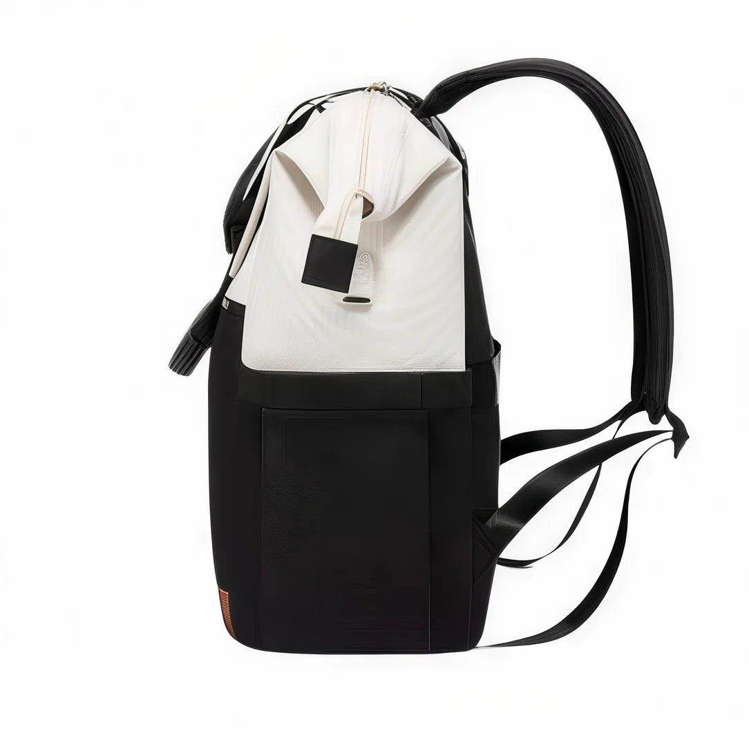 Sac à dos Epine noir et blanc au design minimaliste avec bretelles réglables