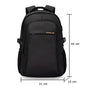Sac à dos ergonomique d école Style HK noir avec plusieurs compartiments et bretelles ajustables