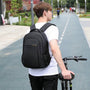 Sac à dos ergonomique d’école Style HK noir avec bretelles et plusieurs compartiments