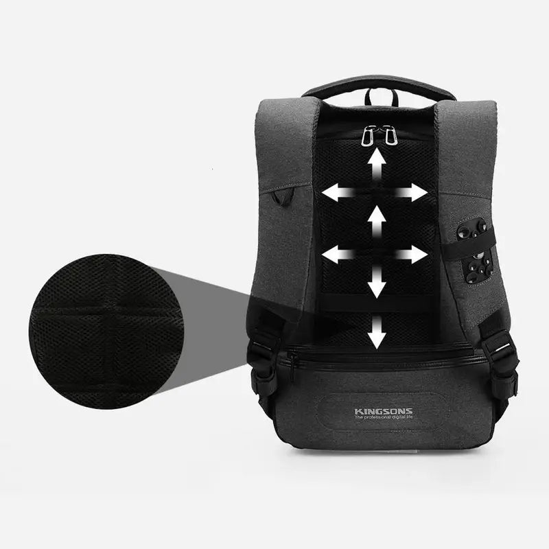 Sac à dos ergonomique avec panneau dorsal respirant et bretelles rembourrées