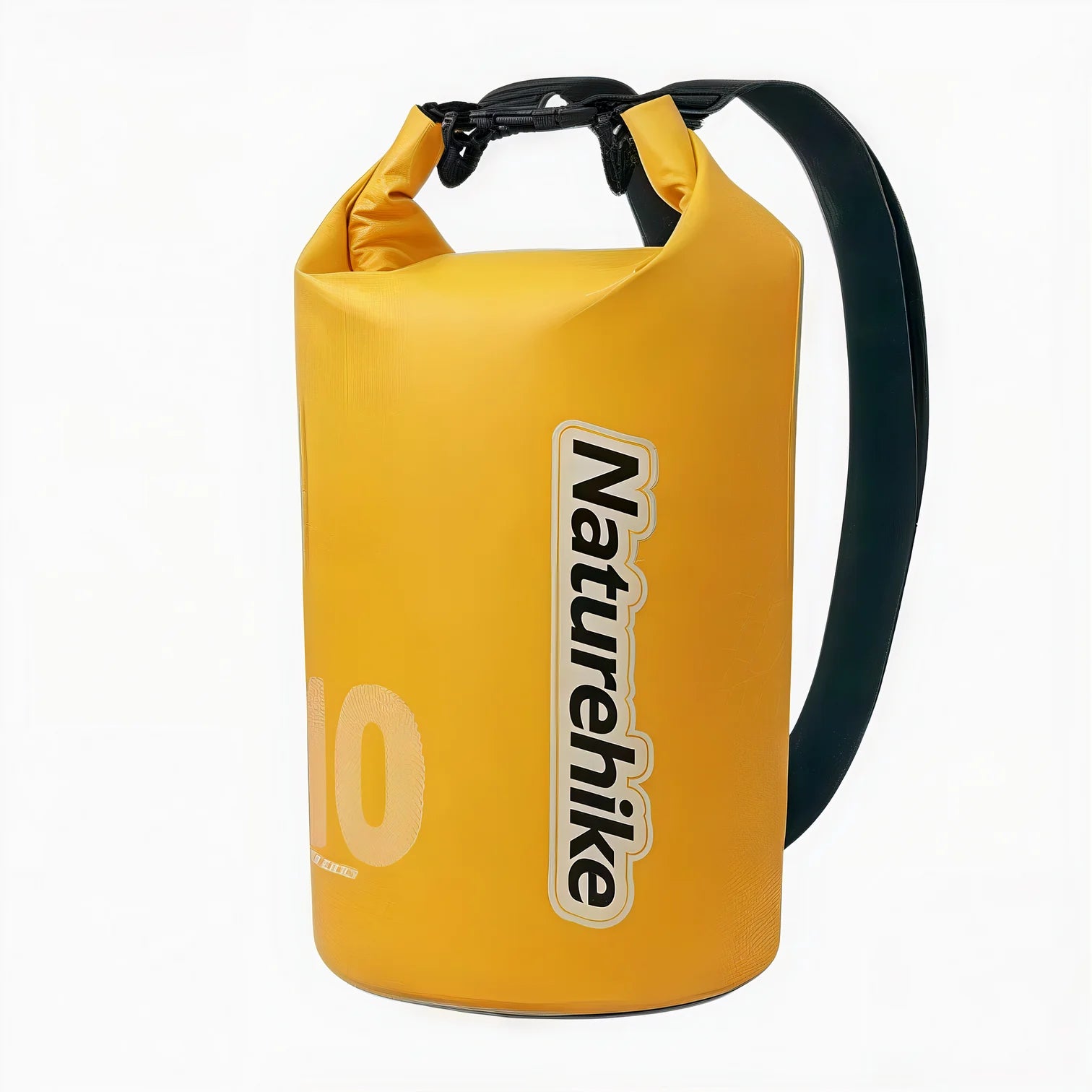 Sac à dos étanche Naturehike 10-25L IPX6 jaune vif, sangle noire