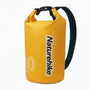 Sac à dos étanche Naturehike 10-25L IPX6 jaune vif, sangle noire