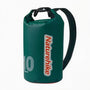 Sac à dos étanche Naturehike 10-25L IPX6 vert foncé, logo rouge