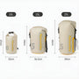 Sac à dos étanche 10-25L IPX6 beige avec sangles noires et poche maillée