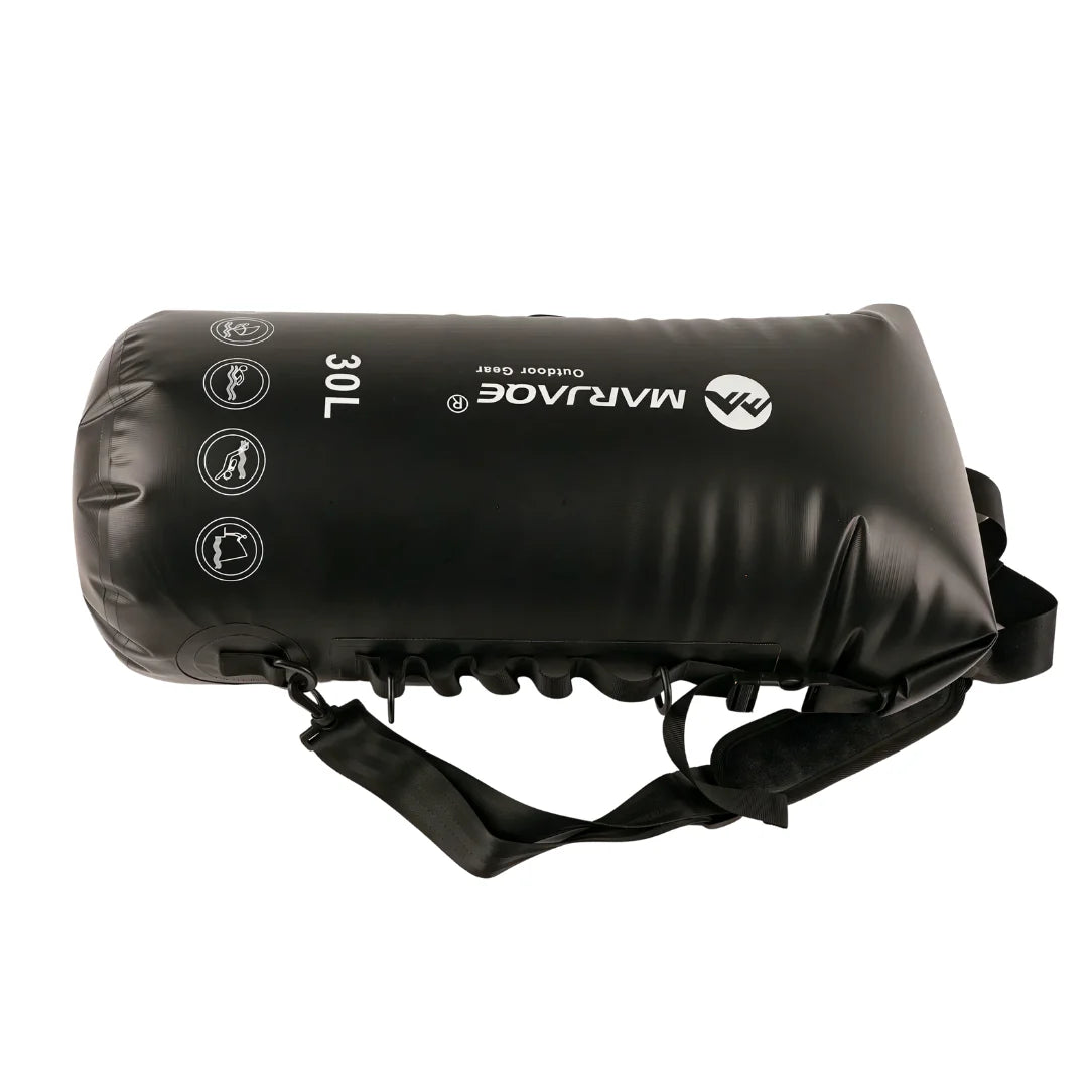 Sac à dos étanche Black Maruag 30L IPX7 flottant avec sangle réglable