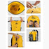 Sac à dos étanche 40l jaune avec lanières extérieures pour équipement