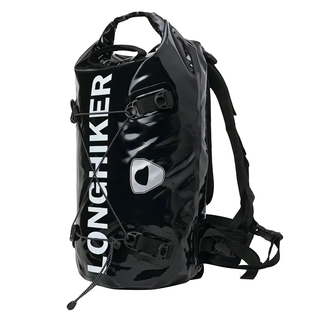 Sac à dos étanche de trail 30L Longhiker noir avec logo argent
