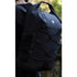 Sac à dos étanche femme noir avec rouleau et cordons élastiques pour waterproof