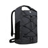 Sac à dos étanche femme noir avec cordons de serrage et design imperméable