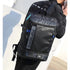 Sac à dos étanche homme noir avec accents bleus et multiples compartiments