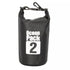 Sac à dos étanche paddle en fibre de carbone noire avec fermeture à clip supérieure