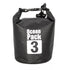 Sac à dos étanche paddle en fibre de carbone noire avec fermeture à clip en haut
