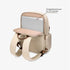 Sac à dos étudiant femme beige avec compartiment pour ordinateur portable 15,6 pouces