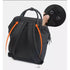 Sac à dos fashion noir avec bretelles convertibles et fermetures à clip