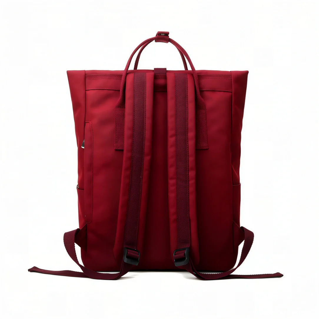 Sac à dos Fémina Escape rouge en nylon avec sangles et zip noirs