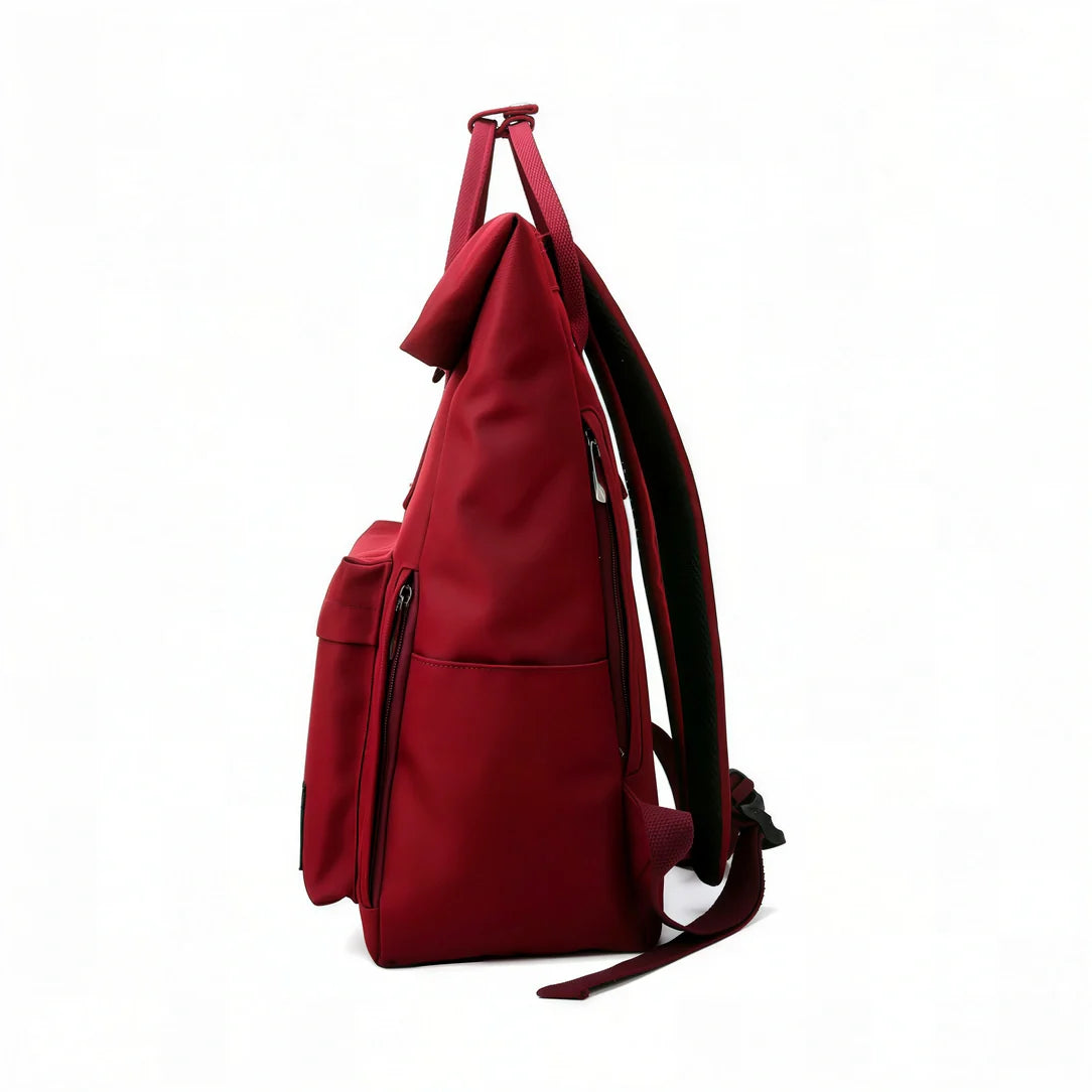 Sac à dos Fémina Escape rouge en toile avec accents noirs