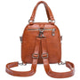 Sac à dos femme en cuir chic avec sac à main convertible en cuir brun
