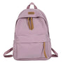 Sac à dos fille collège violet clair avec tirettes en tan pour école et loisirs