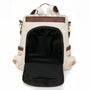 Sac à dos Graine d’Or crème avec accents marron et sangles ajustables