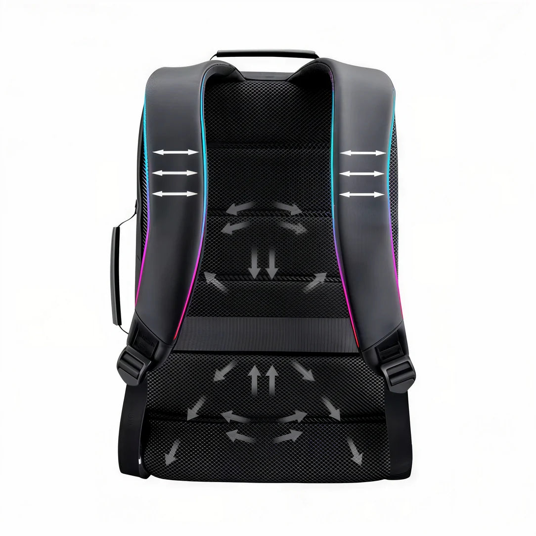 Sac à dos gaming noir en maille avec accents néon et design ergonomique Razer