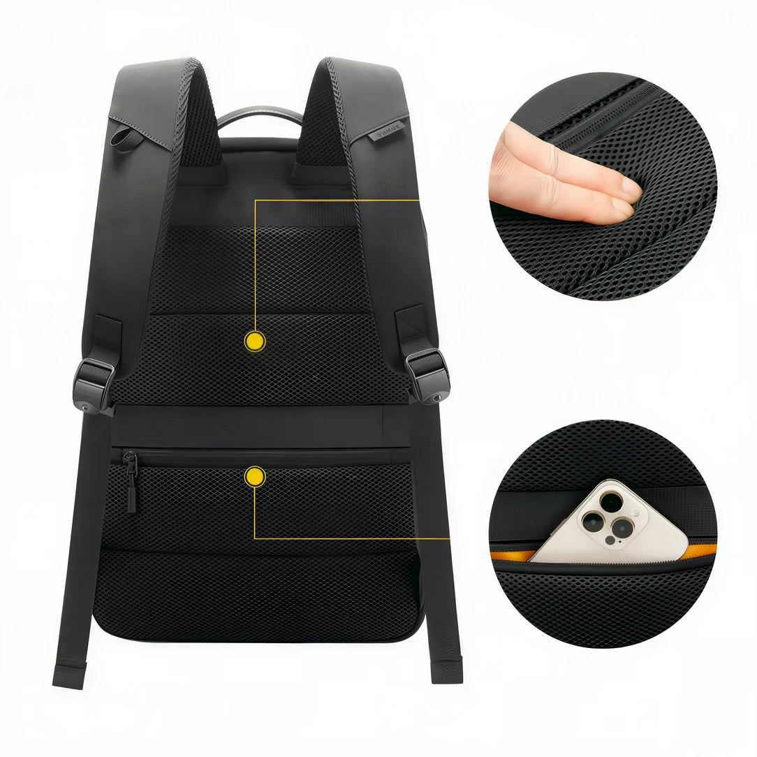 Sac à dos homme Dominus en mesh noir avec sangles rembourrées