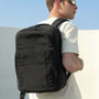 Sac à dos homme Dominus noir en nylon avec compartiments et sangles ajustables