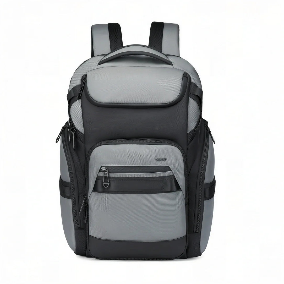 Sac à dos homme Ozuko Gen II gris et noir multi-poches résistant à l’eau