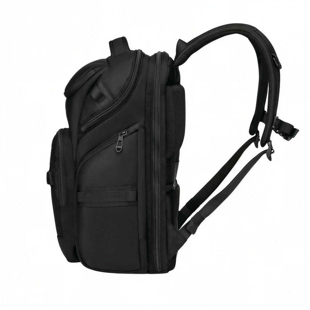 Sac à dos homme Ozuko Gen II noir multi-poches avec sangles ajustables