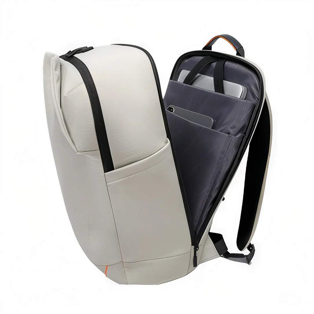 Sac à dos homme Nexar gris 20L avec accents noirs et poche ordinateur