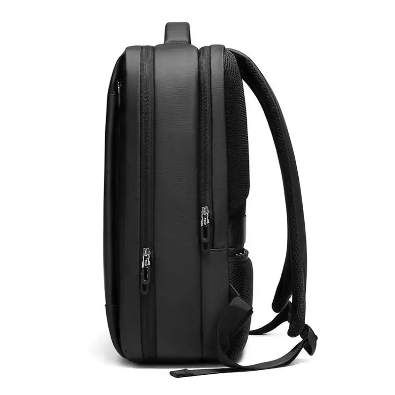 Sac à dos homme pour ordinateur de 15 pouces noir avec compartiments zippés et bretelles ajustables