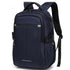 Sac à dos homme pour ordinateur portable en tissu bleu foncé avec compartiments zippés